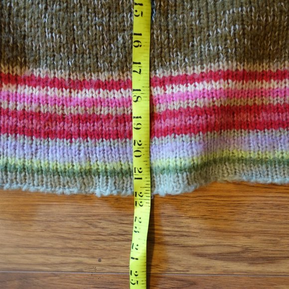 Relais Knitware Sweaters Relais Boho Mohair Stripe Granny Square